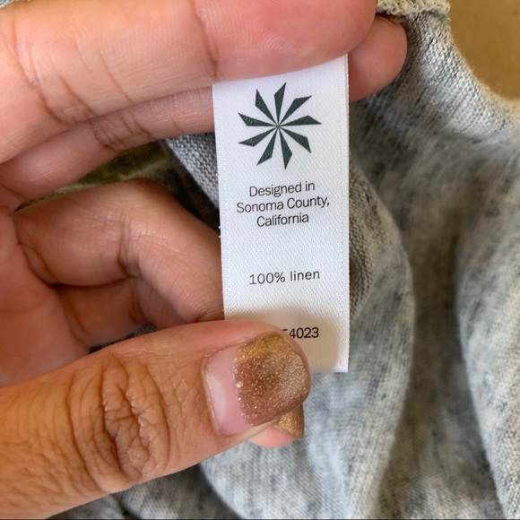 Athleta Heathered Grey Linen Tee - Picture 8 of 8